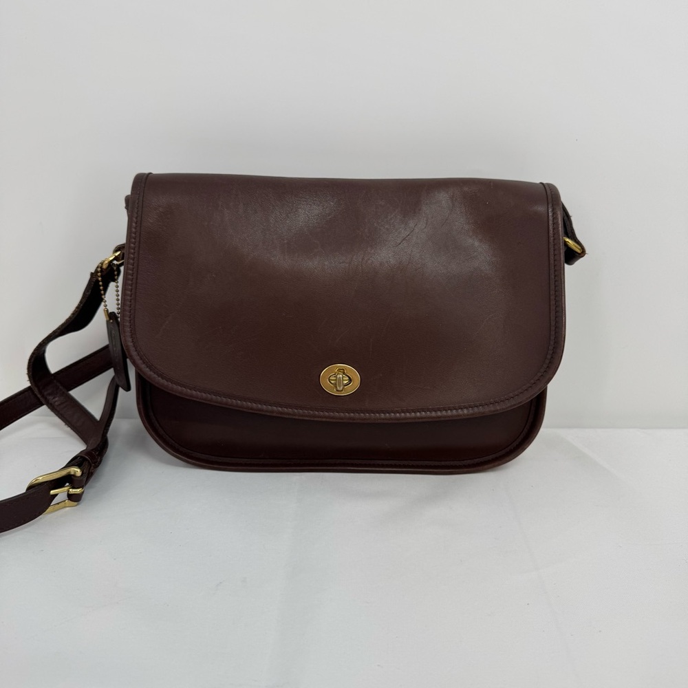 Vintage Coach 9790 City Bag Crossbody-Mahogany Brown